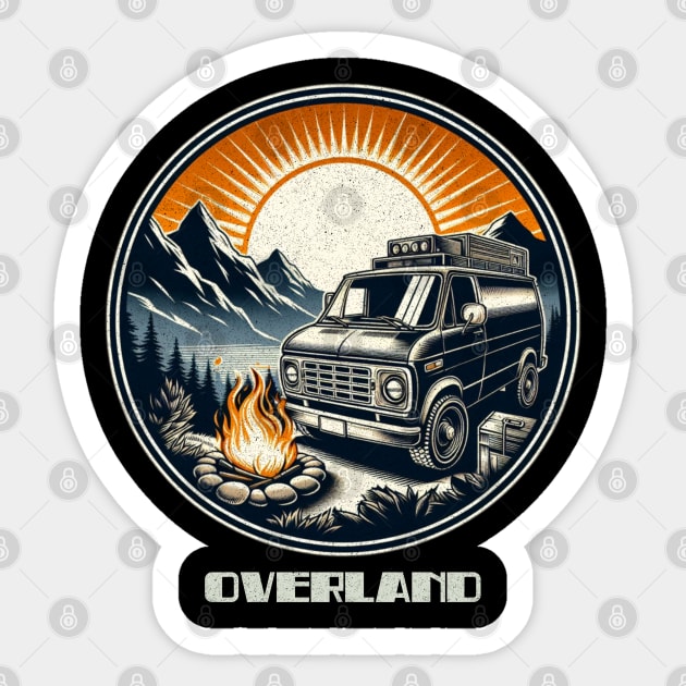 Overland Ford Van Sticker by Tofuvanman